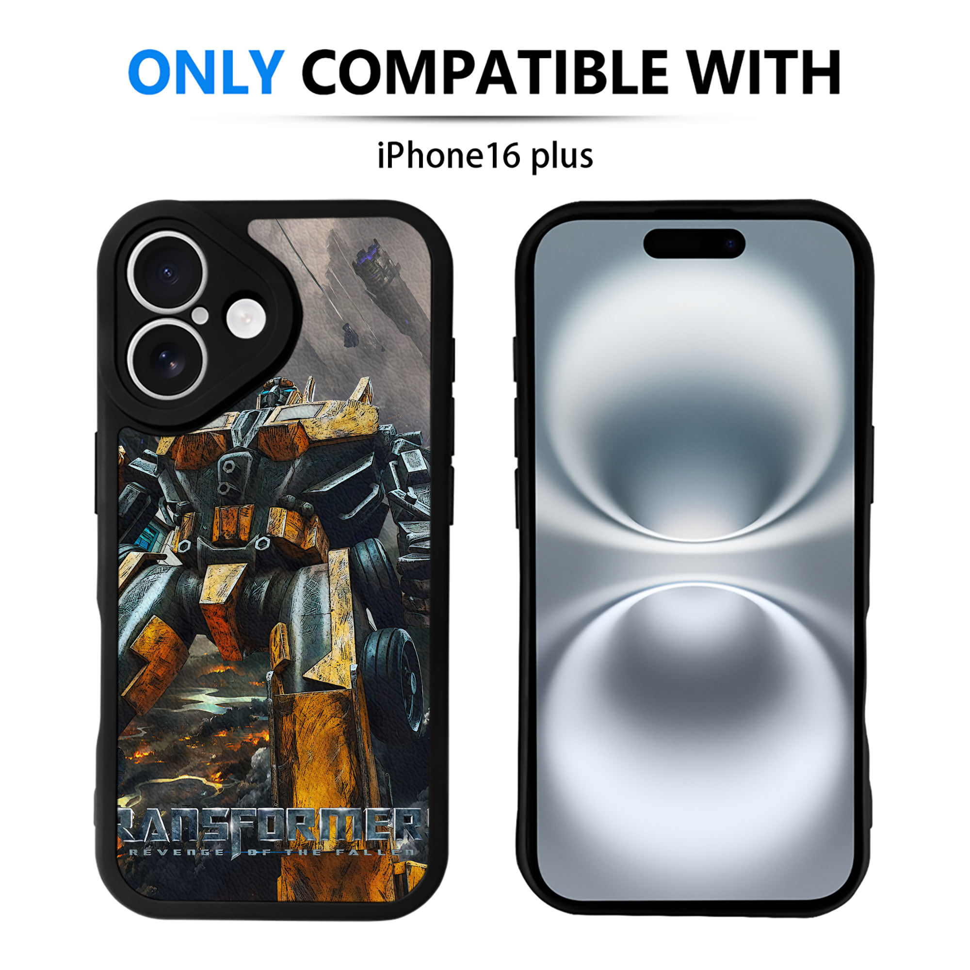 （画像用） Transformers トランスフォーマー 【iPhone 16シリーズ対応】シリコンスマホケース（レザー調） 材質：シリコン